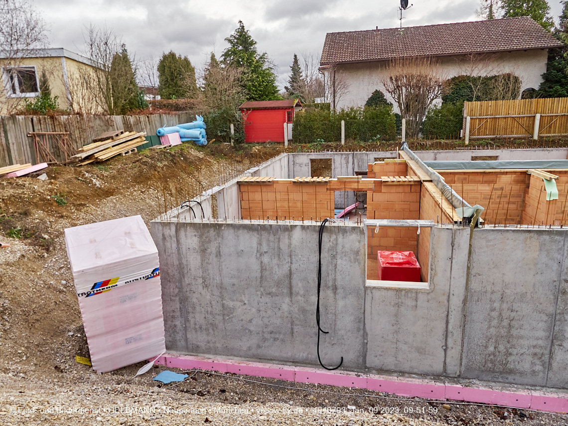 09.01.2023 - Neubau eines Mehrfamilienhause in der Niederalmstraße 16 in Neuperlach-Trudering